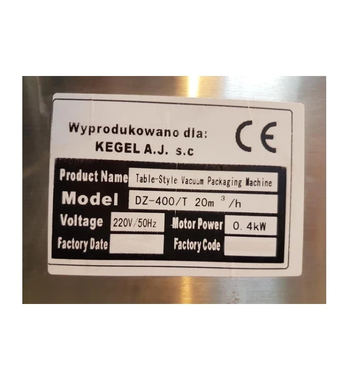 KOMOROWA PAKOWARKA PRÓŻNIOWA VACUUM DZ 400T